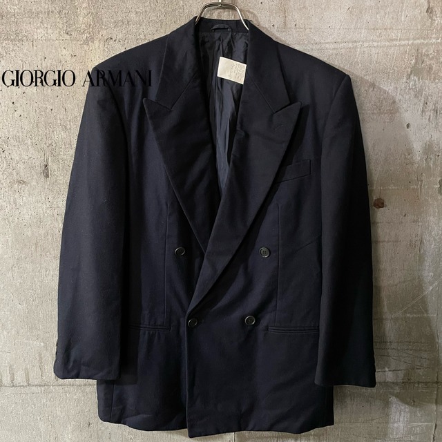 〖Giorgio Armani〗made in Italy wool cashmereblend double tailored jacket/ジョルジオ・アルマーニ イタリア製 ウール カシミア混 ダブル テーラードジャケット/msize/#0404