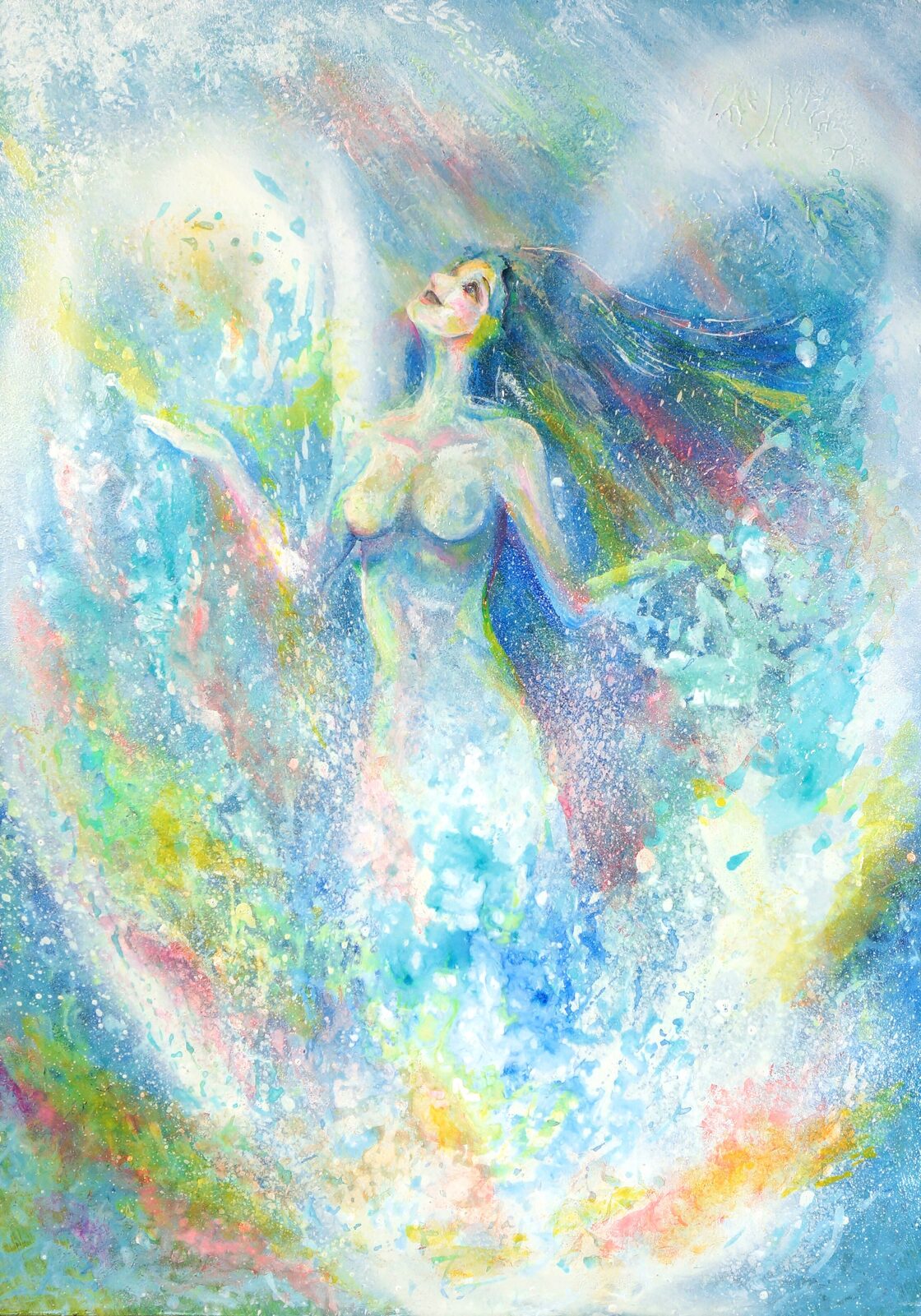 彩虹〜ここにある翼 】虹の女神 アイリス アフロディーテ 原画 一点物  