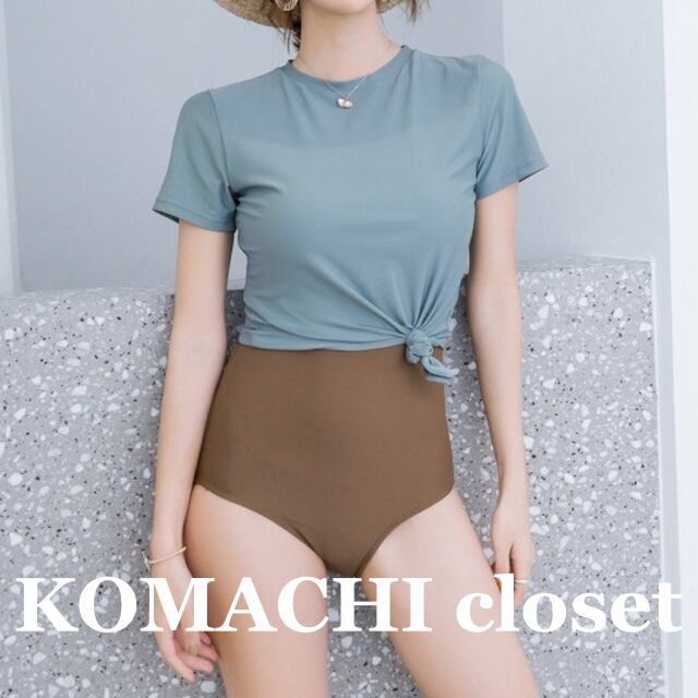 【送料無料】 バイカラー ツーピース ワンピース水着 ワンピース 二の腕カバー 半袖 ワンピース水着 ラッシュガード 水着 韓国 レディース 胸パットあり ワイヤーなし 2way 2点セット オルチャン 可愛い かわいい きちんと セクシー 大人可愛い きれいめ シンプル カジュアル 大人 上品 おしゃれ お洒落 オトナ女子 大人女子 こなれ感 個性的 クール 主役級 存在感 M L XL 無地 夏 10代 20代 30代 ママ デート 女子会 休日 リゾート 旅行 海 プール 美脚