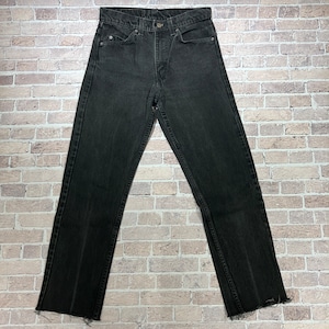 ⓀLEVI'S 505 後染めBLACK CUT OFO DENIM PANT 実寸W29 L28