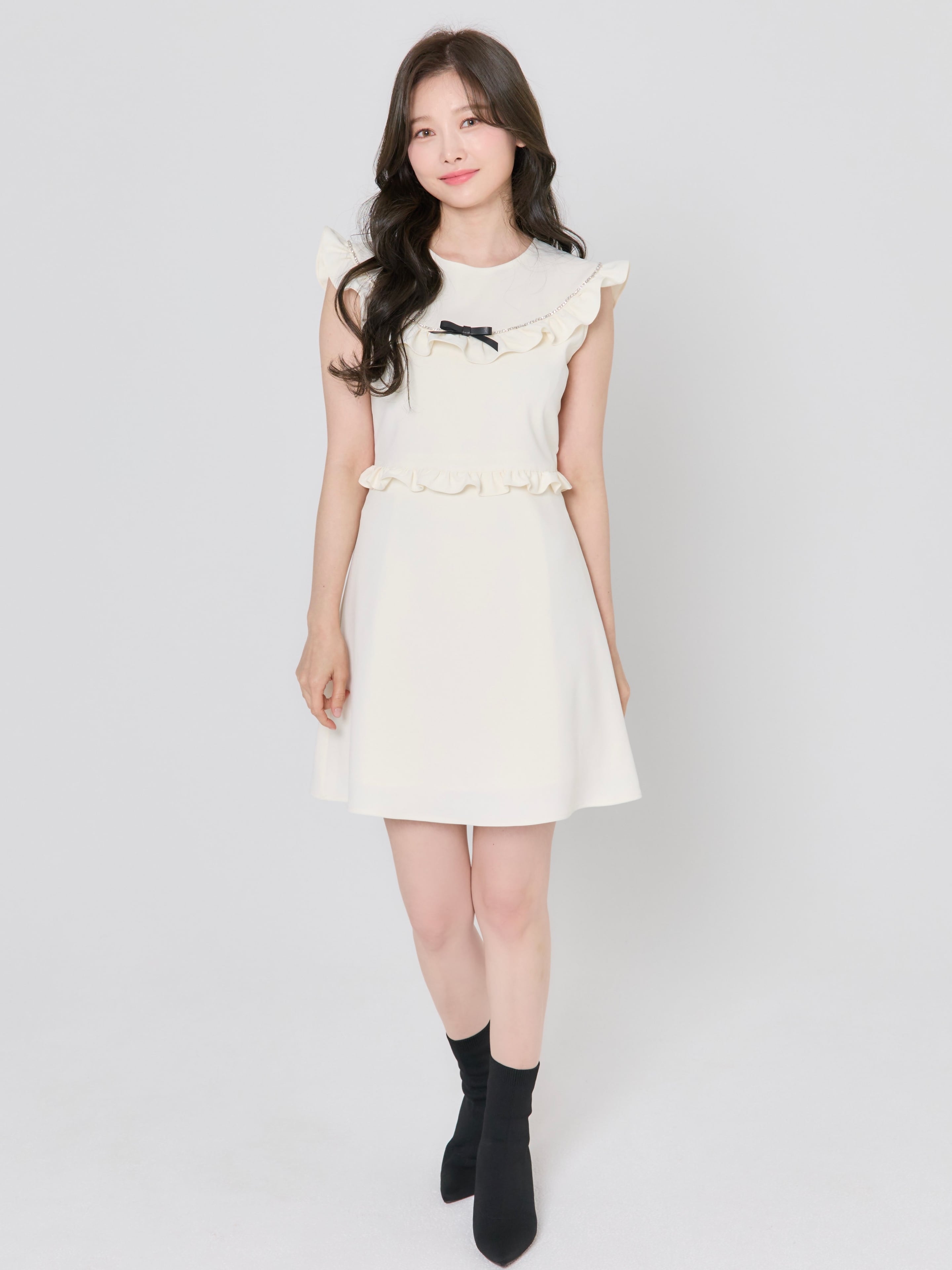 JILTU pleats ribbon dress