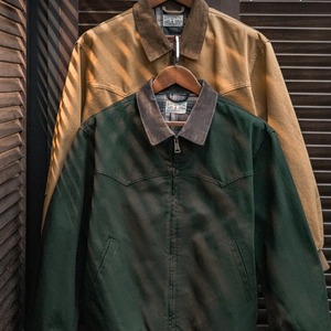 Retro Canvas Ribbed Hem Cuffs Jacket / レトロ キャンバス リブ ヘム カフ ジャケット