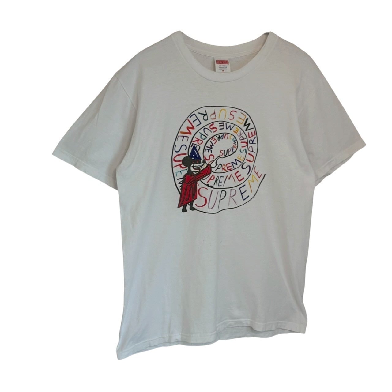 supreme シュプリーム Tシャツ M センターロゴ プリント ミッキー