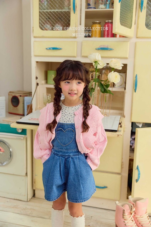 ラスト1 XL【即納】<melikey>  Heart pocket suspender pants