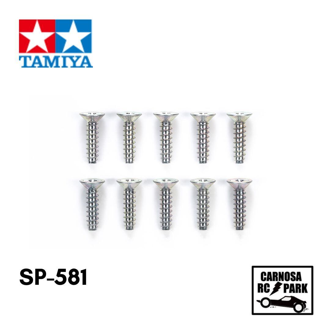 TAMIYA タミヤ】3×12mm皿タッピングビス(10本セット)［SP-581