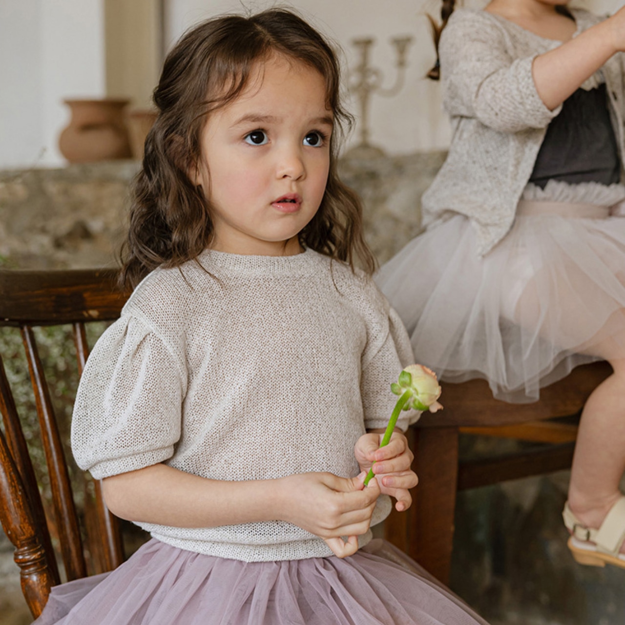 秋バックリボンリボンブラウス