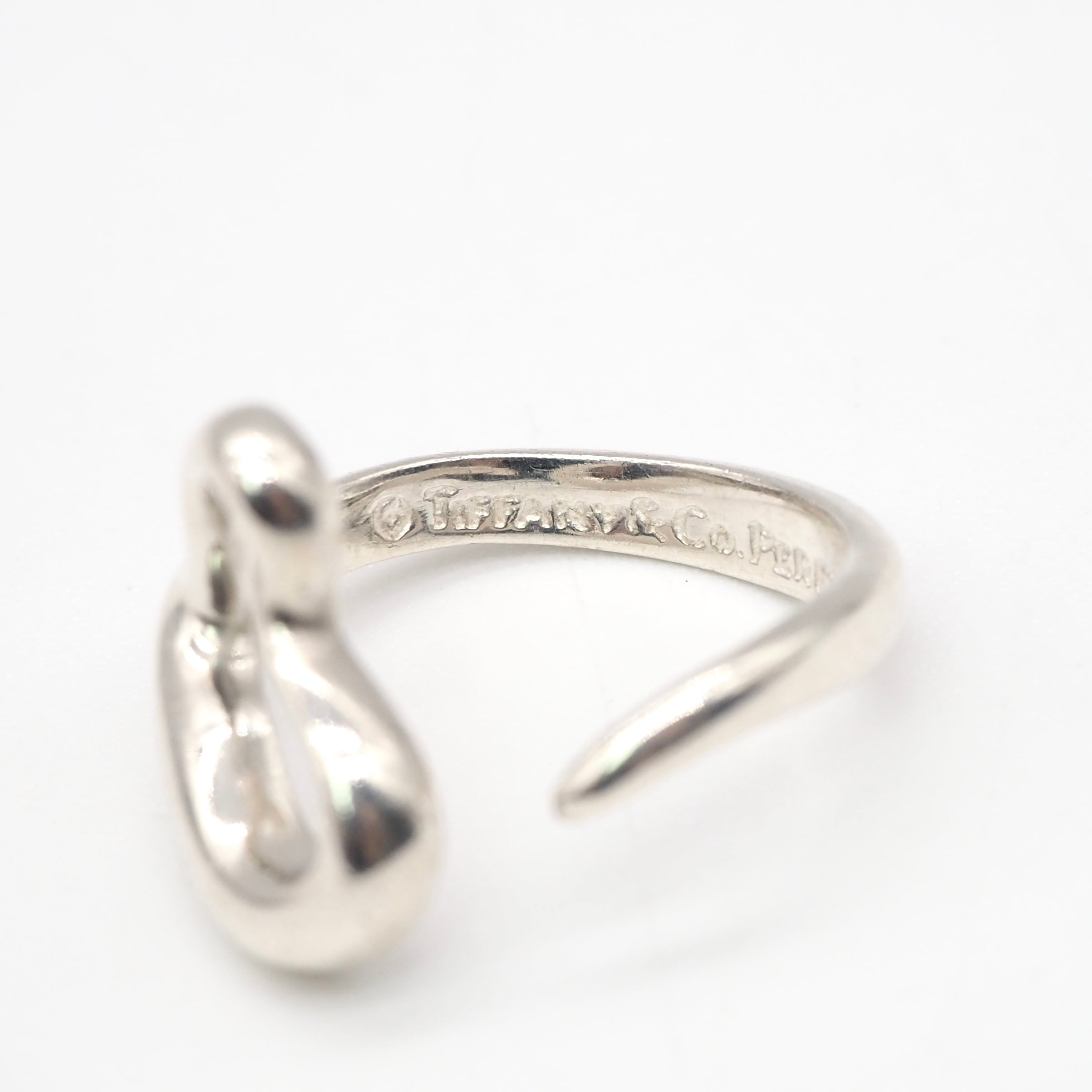 Tiffany&Co. 約12号 オープンハート リング シルバー925 ティファニー