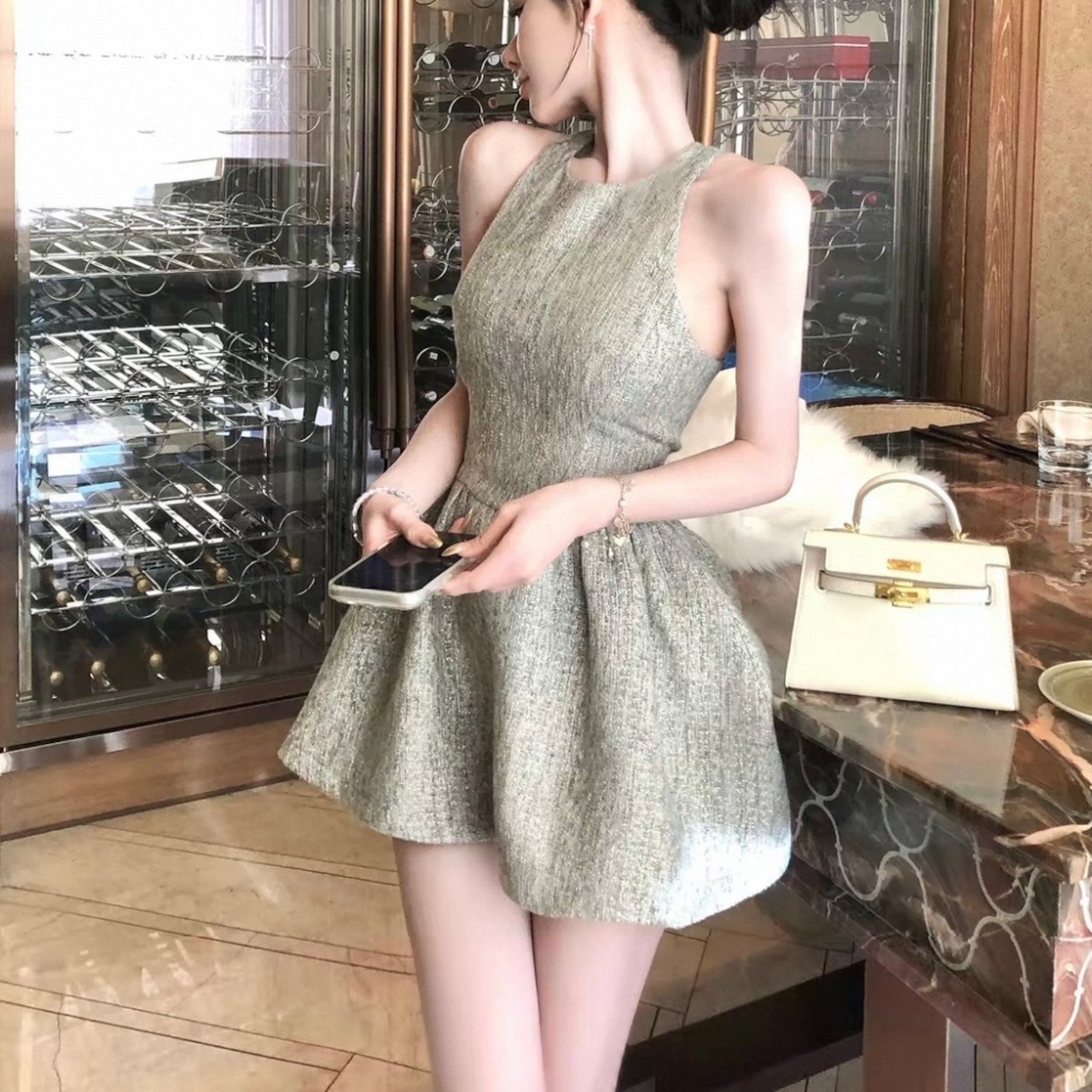 Halter Neck Mini Dress