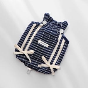 予約【DURANG RURANG】Cotton Ribbon Top (Navy)