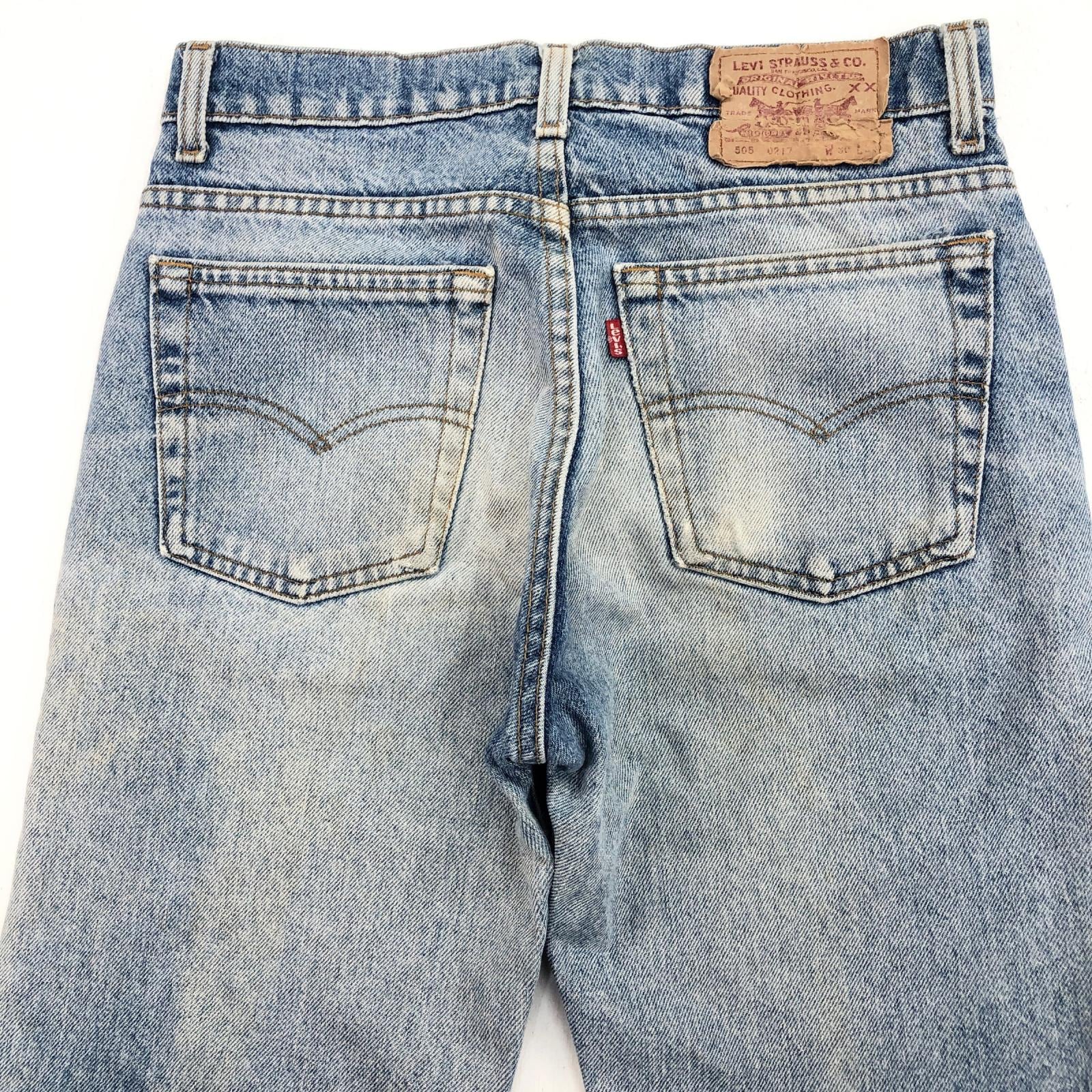 LEVI'S リーバイス 90年代 USA製 505- 0217 ボタン裏刻印 525 裾カット