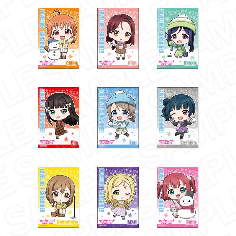 ラブライブ!サンシャイン!! スクエアカンバッジ 冬遊び デフォルメ ver BOX 全9種
