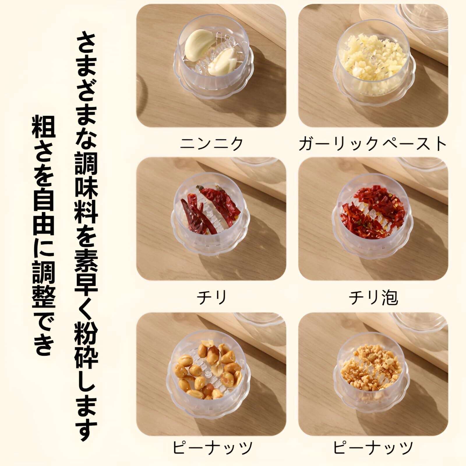 66.ガーリック＆ベジタブルチョッパー｜ズレにくい多機能カッター