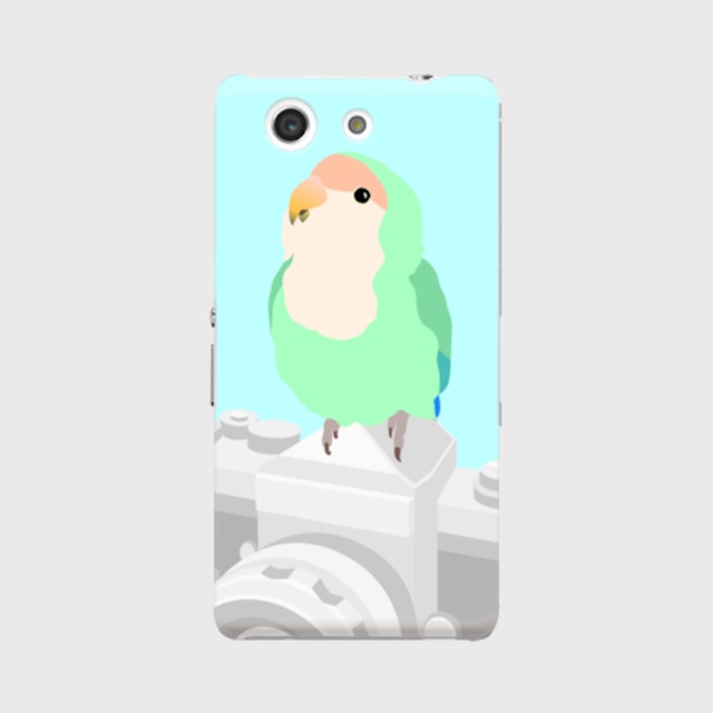 Xperia A4 インコのおとちゃん×ことりちゃん コザクラインコ ケース