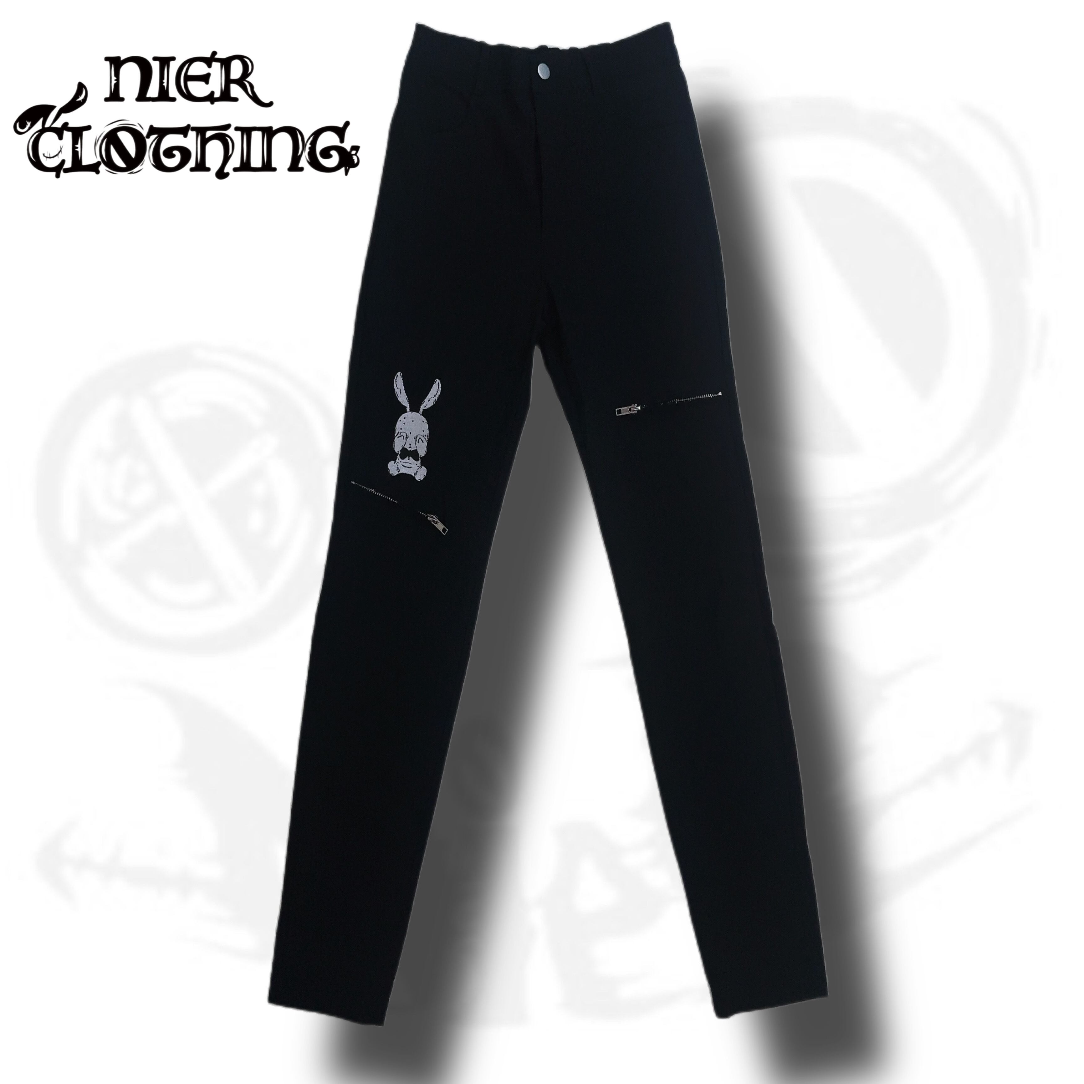 刺繍DESIGN FAKE ZIPPER STYLISH PANTS【CRY RABBIT】 | NIER CLOTHING powered by  BASE