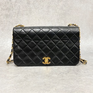 CHANEL シャネル マトラッセ シングルチェーン ラムスキン ショルダー ブラック  7242-202205