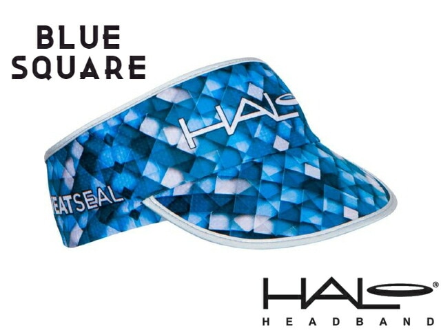 【halo】 Running Visor Band(Blue Square)