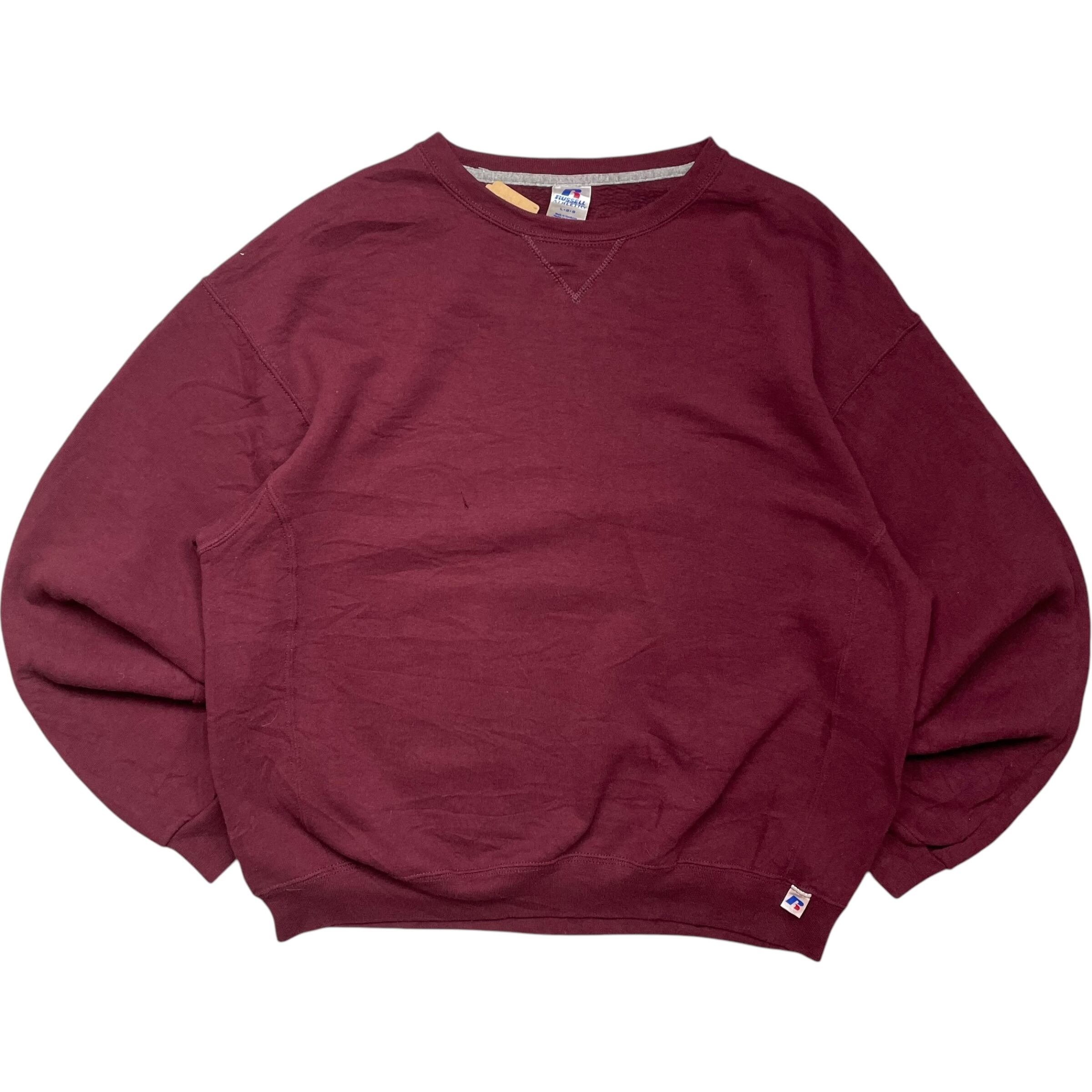 《L》russell athletic ラッセルアスレチック スウェット 無地 ダークレッド no.6188