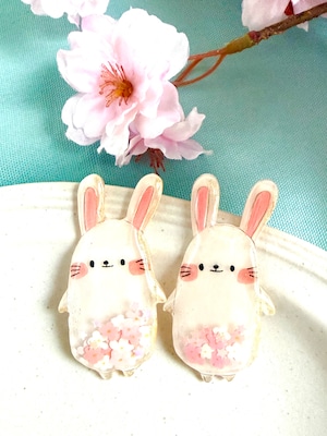 ブローチ『ぴょこぴょこうさぎさん』ストーリーカード付き