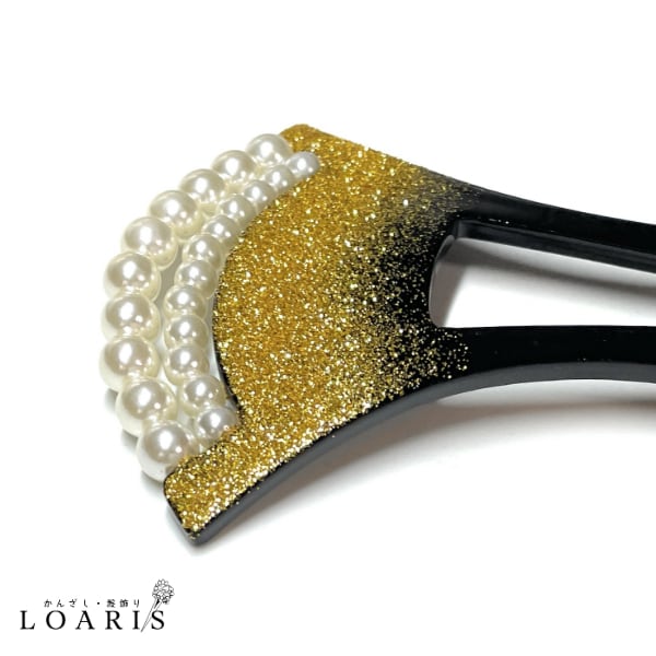 かんざし バチ型 髪飾り 簪 パール 留袖 黒留袖 着物 結婚式