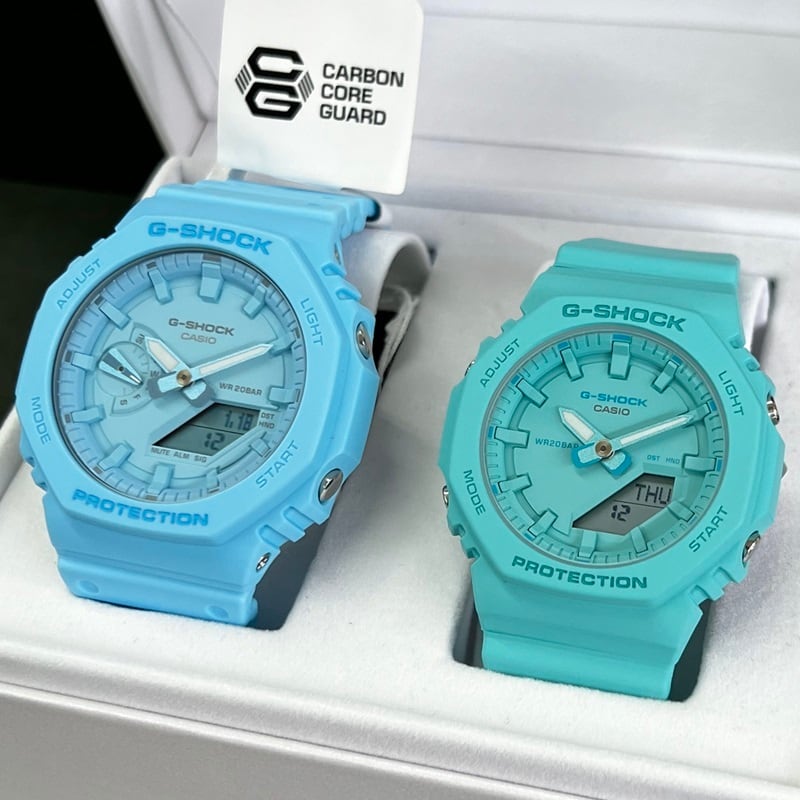 G-SHOCK ペアセット ブルー GA-2100-2A2JF ターコイズブルー GMA-P2100 