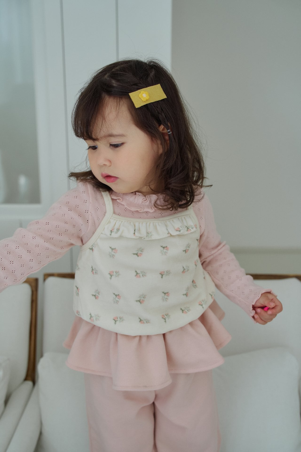 【予約】Floral vest / momo ann