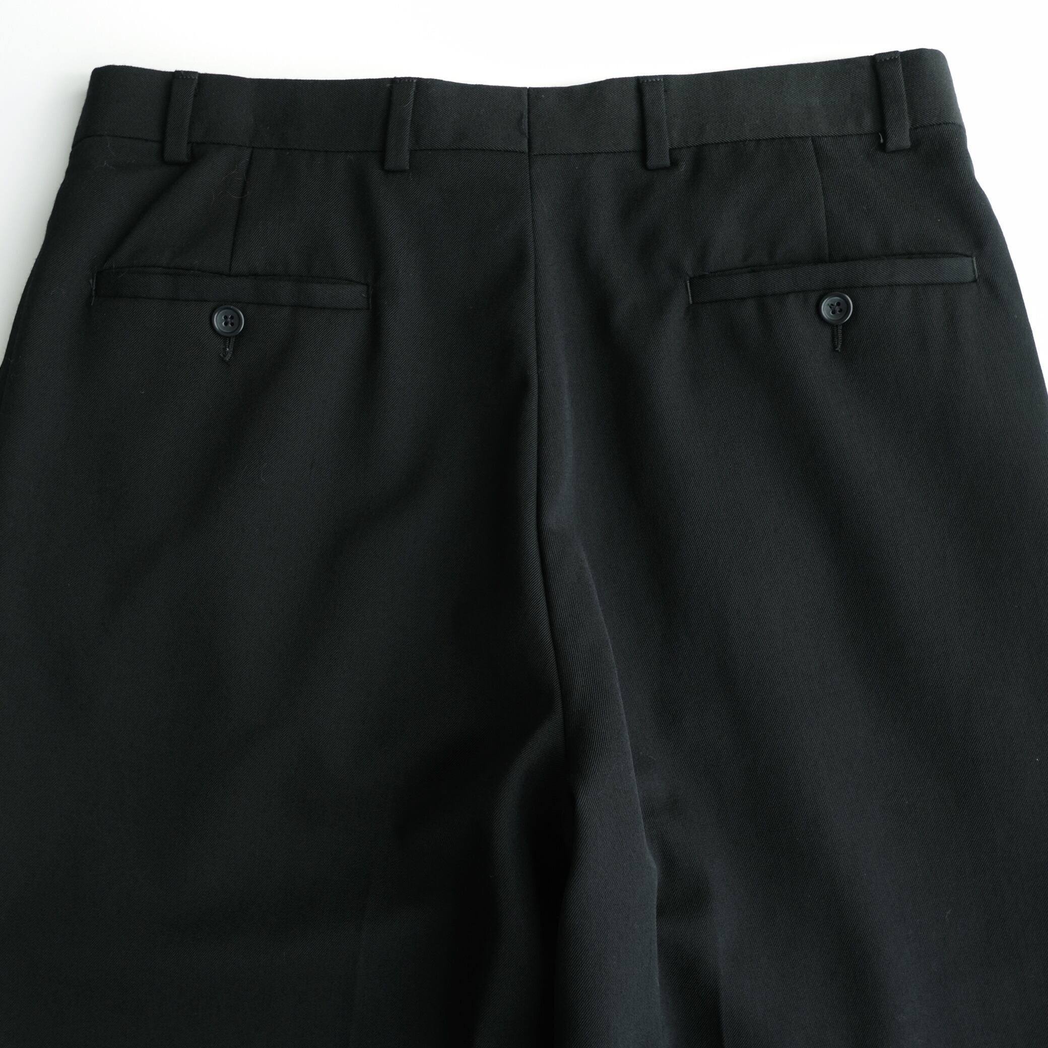 PRONTO UOMO ツータックスラックス 黒 34 90s ITALY製 PRONTO-UOMO 黒