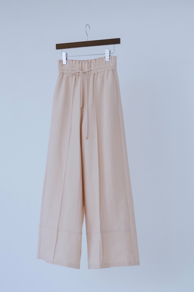 Waist mark easy wide pants