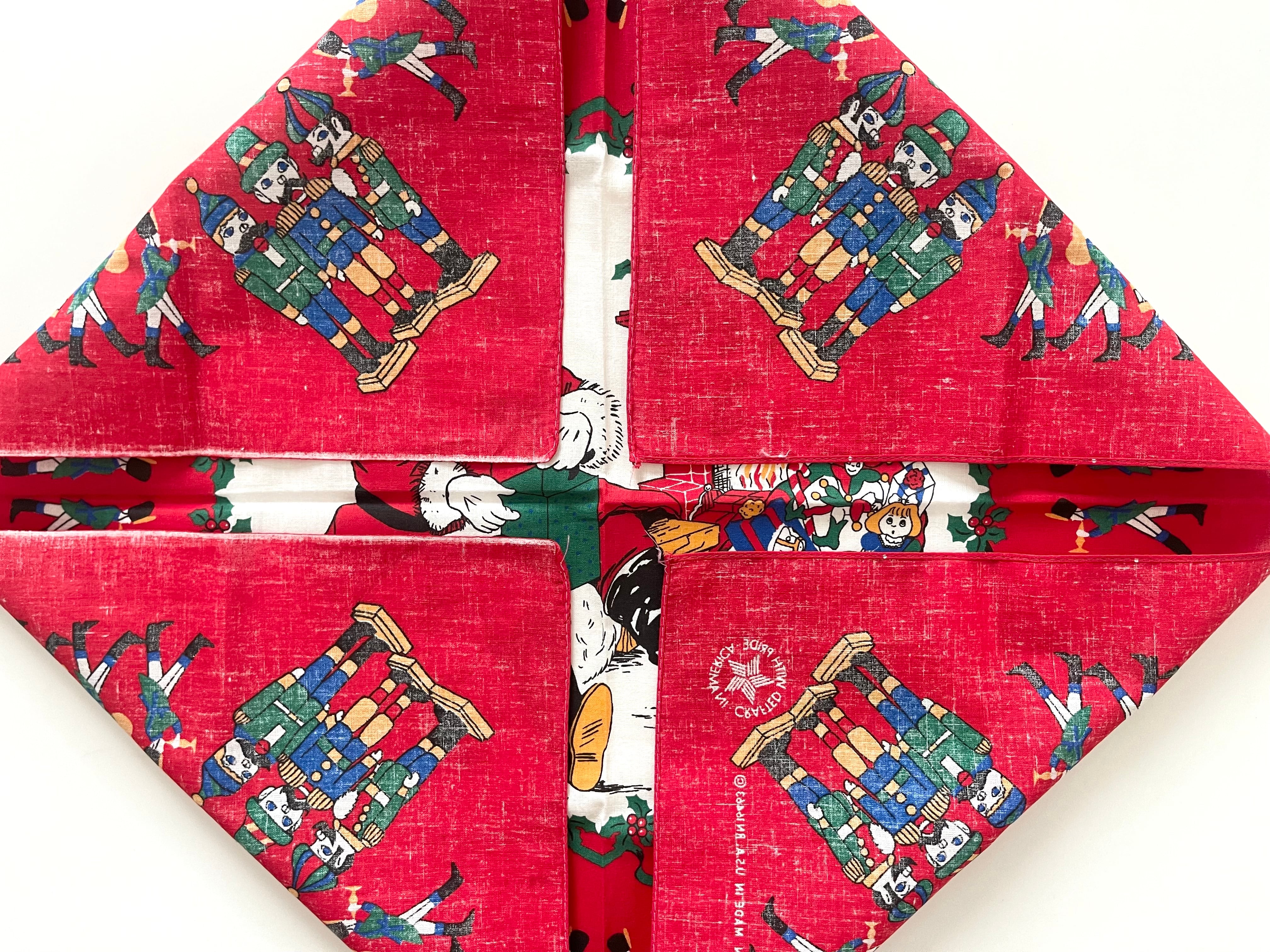 Deadstock】1980-90s RN16463 クリスマス ヴィンテージバンダナ MADE