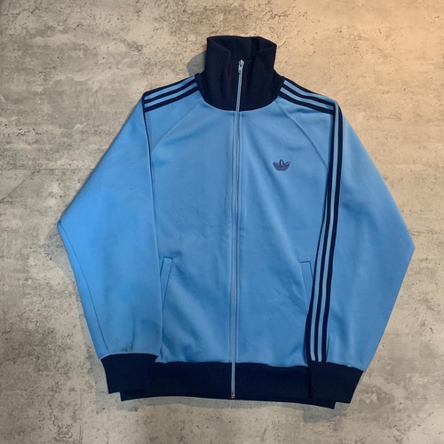 70s 西ドイツタグ デサント 水色 刺繍ロゴ Adidas 5号