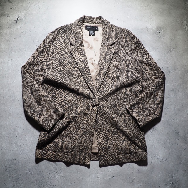 Bewitching Python pattern Single Breasted Tailored Jacket