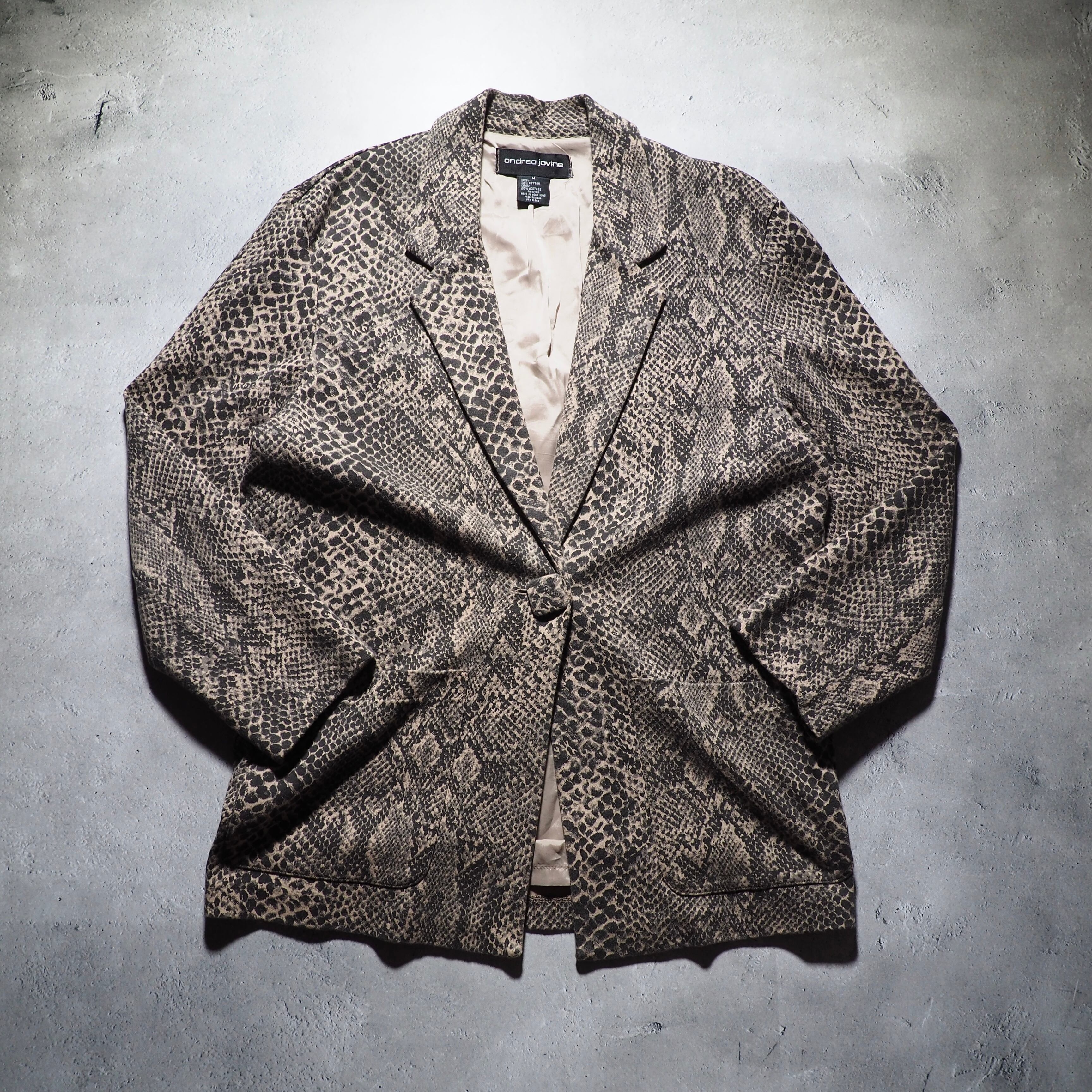 Bewitching Python pattern Single Breasted Tailored Jacket