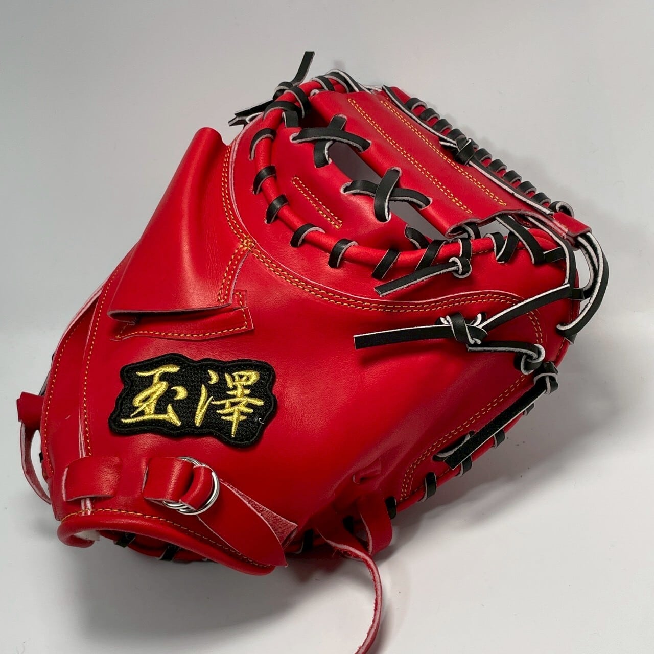 【硬式】玉澤 キャッチャーミット DELUXE TKC-NU2DX型(本体:Rオレンジ 紐:ブラック)タマザワ