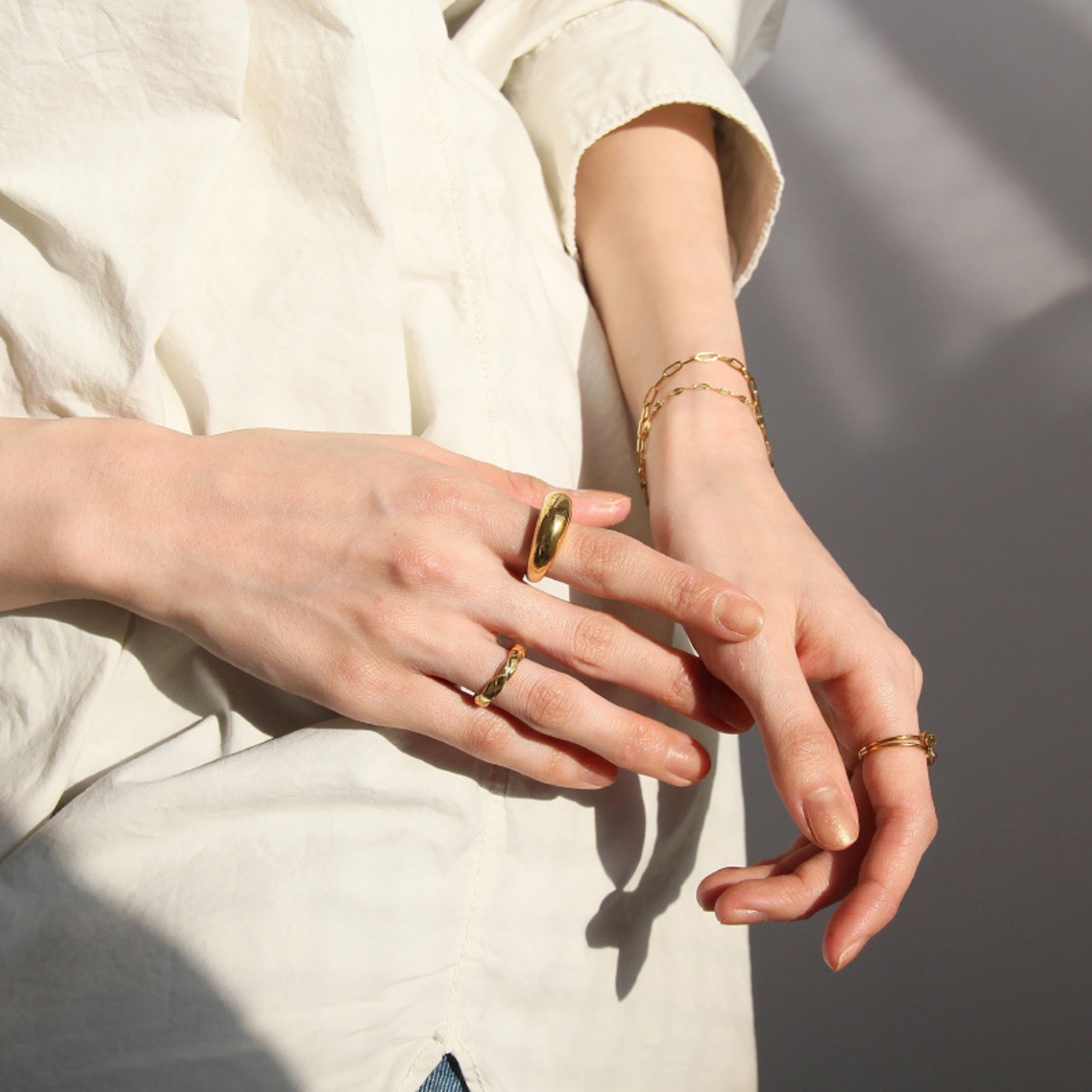 【ネコポス便】 リング ラウンドニュアンスリング 　1864