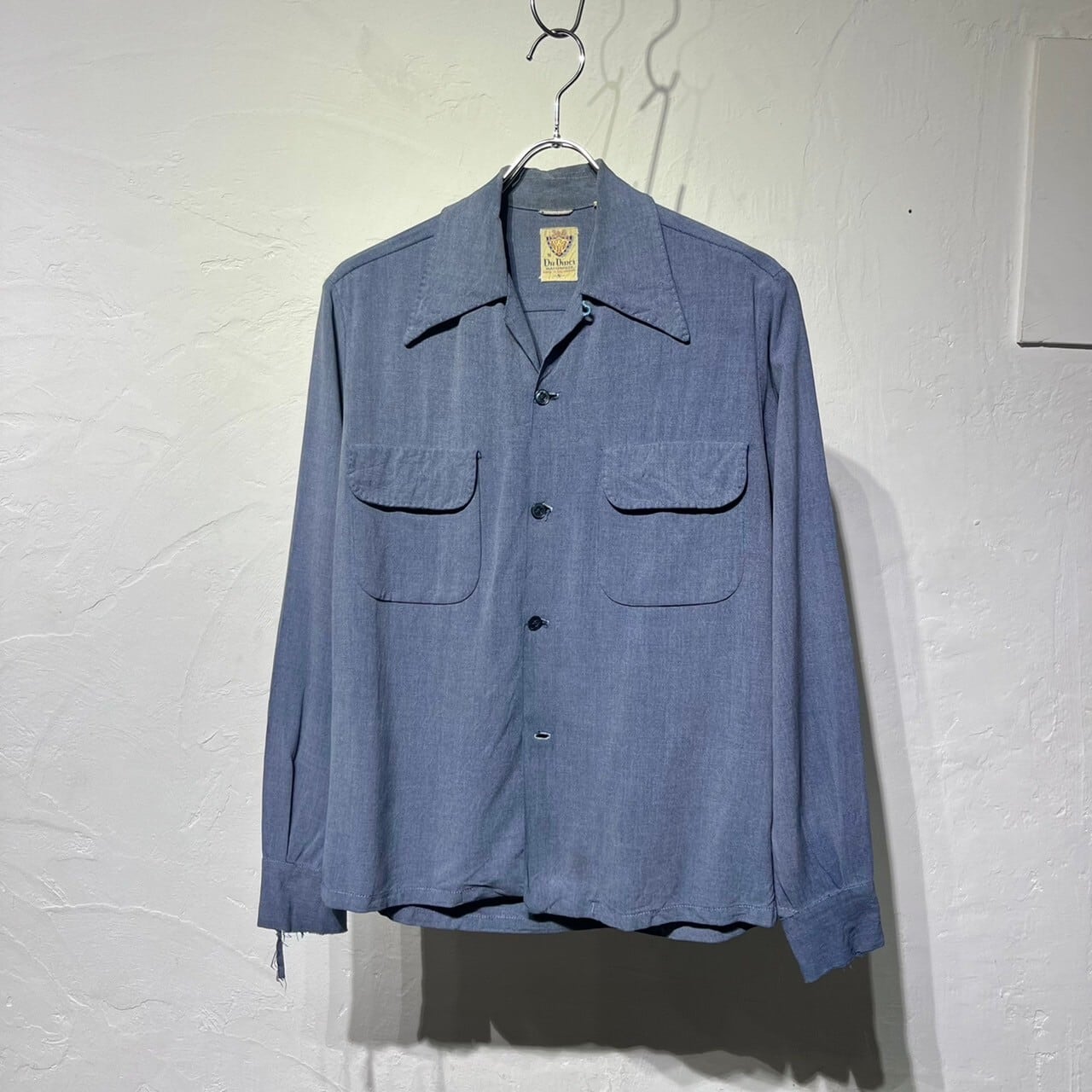 50s Da Vinci Open Collar Rayon Shirt USA製