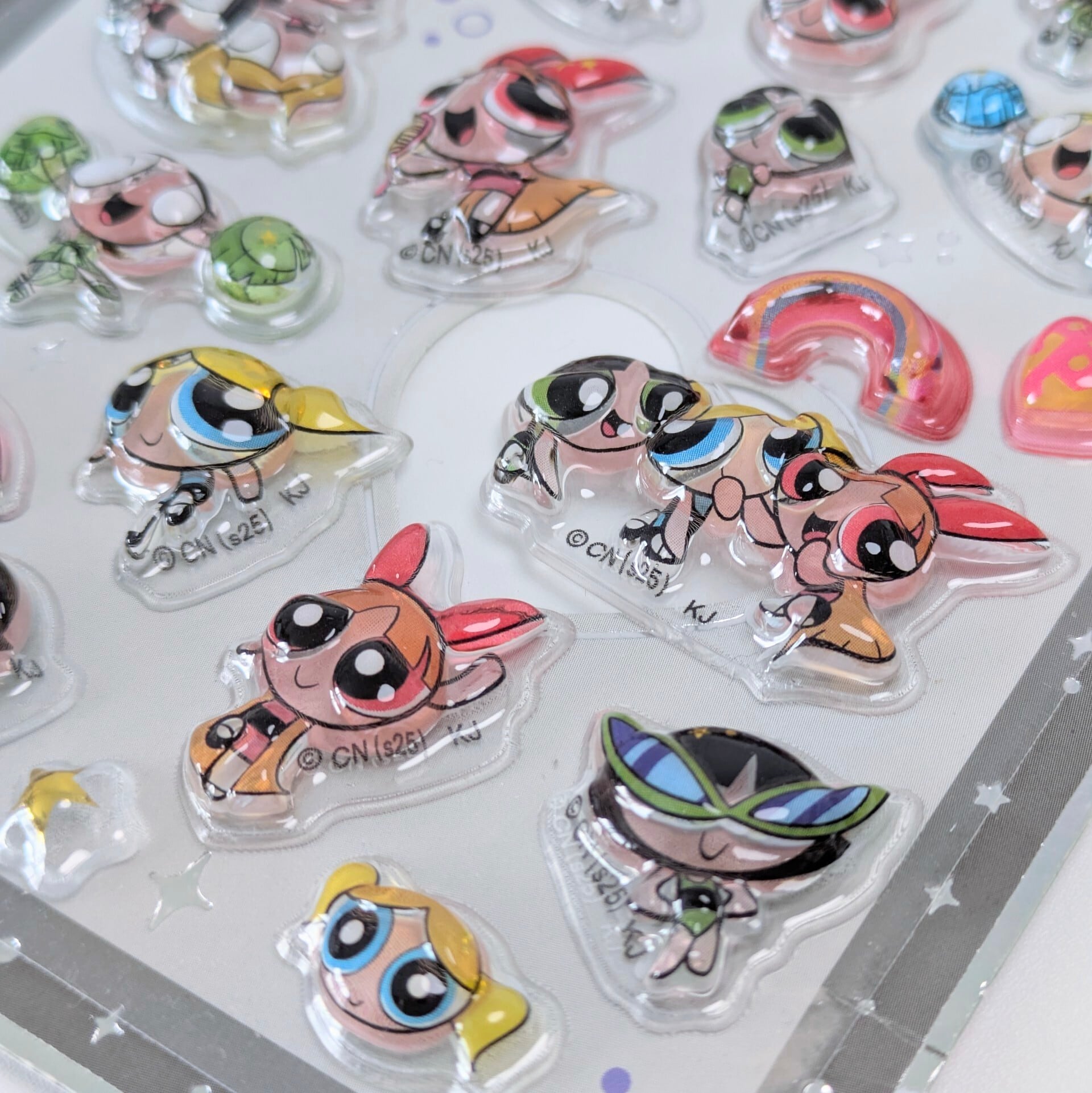 送料無料!【 The Powerpuff Girls / パワーパフガールズ 】ぷくぷくシール / STICKER(ステッカー) / 立体ステッカー 〚アメリカン雑貨 アメトイ〛