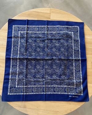 Euro Vintage 70s-80s Oriental Indigo Bandana