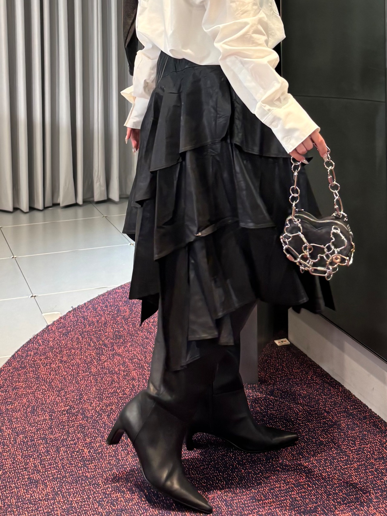 【26AW | WOMEN】Feng Chen Wang フェンチェンワン / スカート / Multi-Layered Midi Skirt　FWF22SK12 - 3