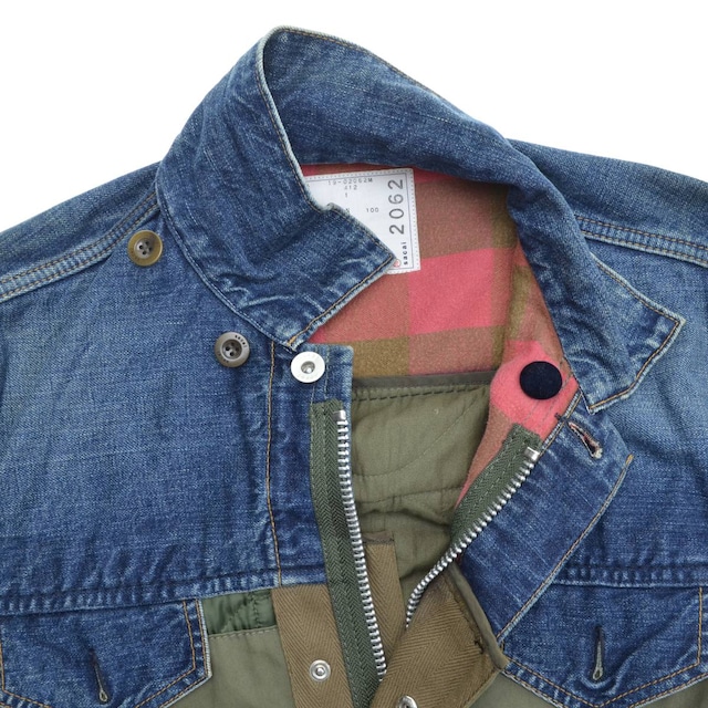 sacai / サカイ 19AW 19-02062M DENIM DOCKING MODS COAT デニム 