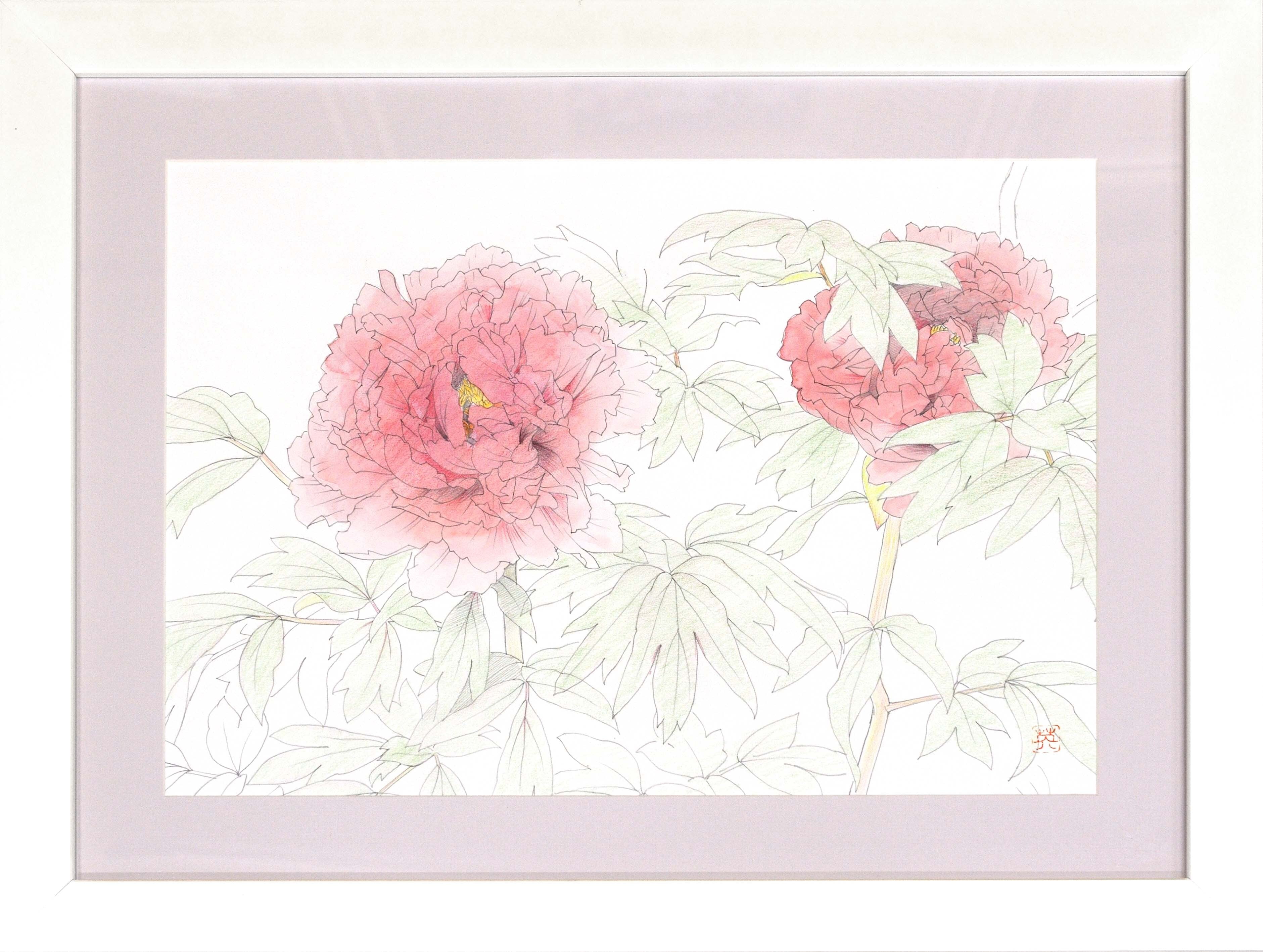 クレマチス（日本画）Clematis | 牧野伸英の日本画ショップ -Nobuhide