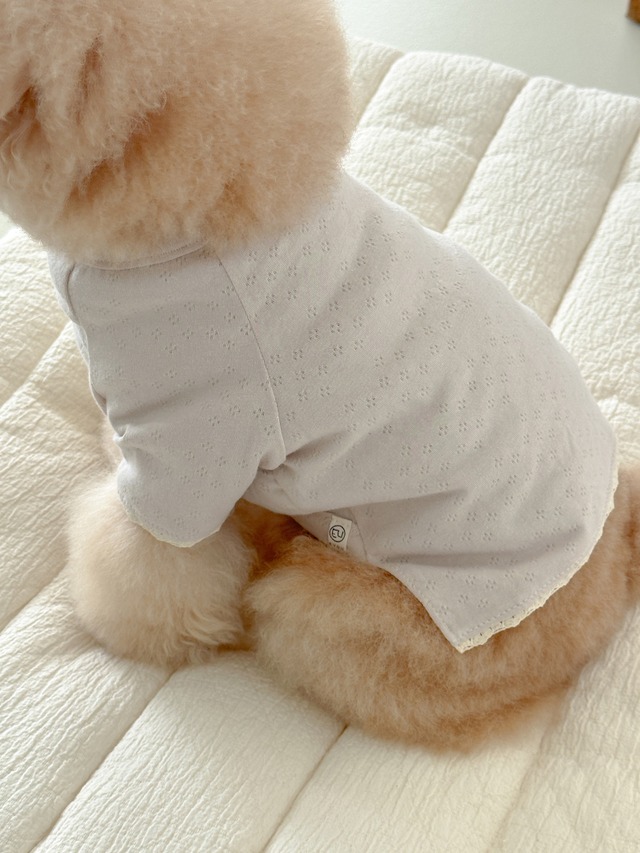 〈予約アイテム〉EYOU アイレットTシャツ(アイボリー )