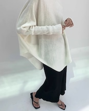 Knit long narrow Rib Skirt T20190
