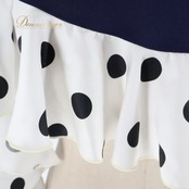 フラメンコ 衣装 シージョ ピキージョ 小物 ネイビー系 紺 ホワイト系 白 水玉模様 トライアングル フレコ ダンス 三角形 発表会 イベント フリル 可愛い ダンス衣装 舞台衣装 練習用 おしゃれ かわいい デザイン 水玉