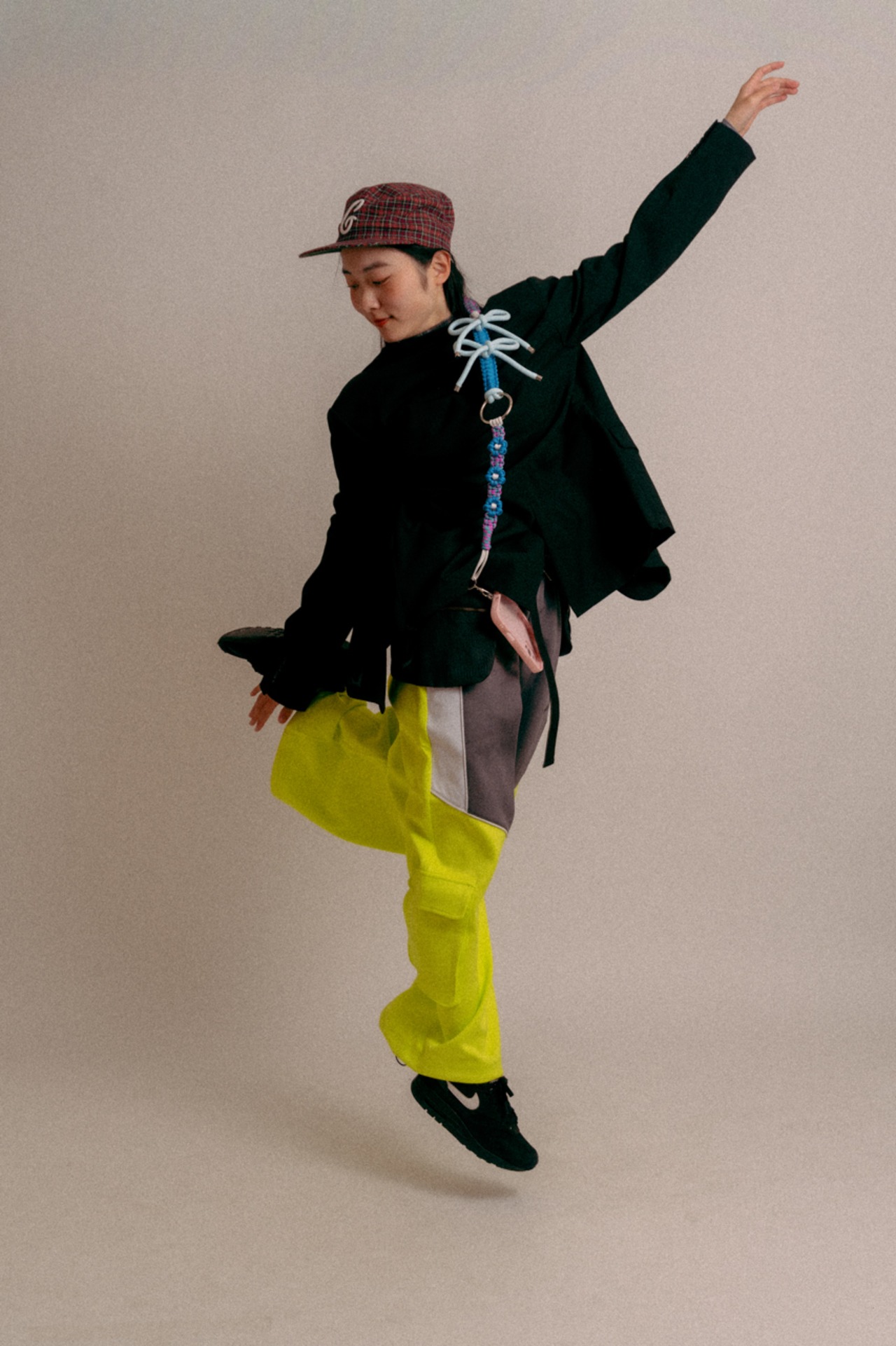 2way big ribbon flower strap Light Blue