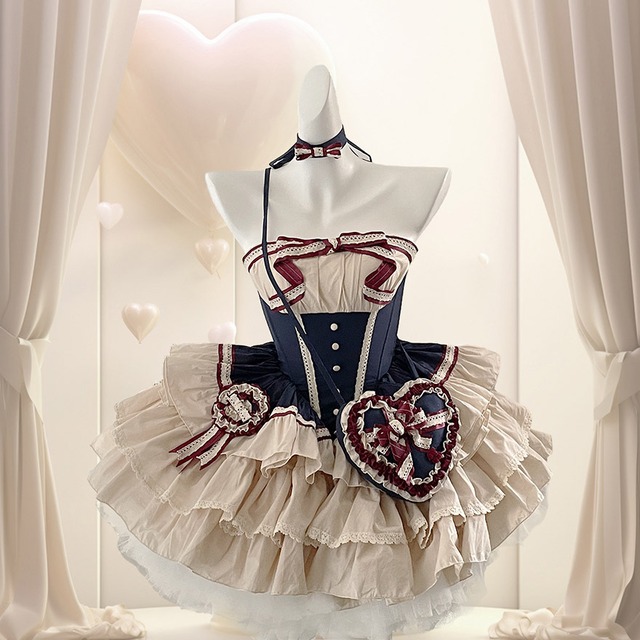 ロリータドレス パーティドレス プリンセスドレス リボン フリル 白雪姫 ゆめかわふぁっしょん パステルカラー ベビードール 量産型