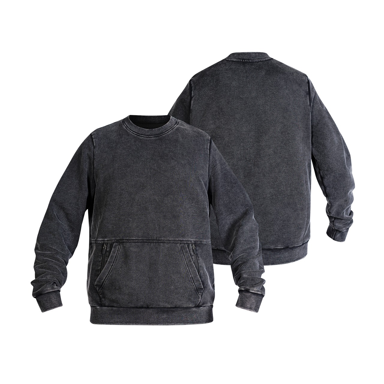 NOSUCISM 26AW ウォッシュド ヴィンテージヘビーウェイトクルーネックスウェット