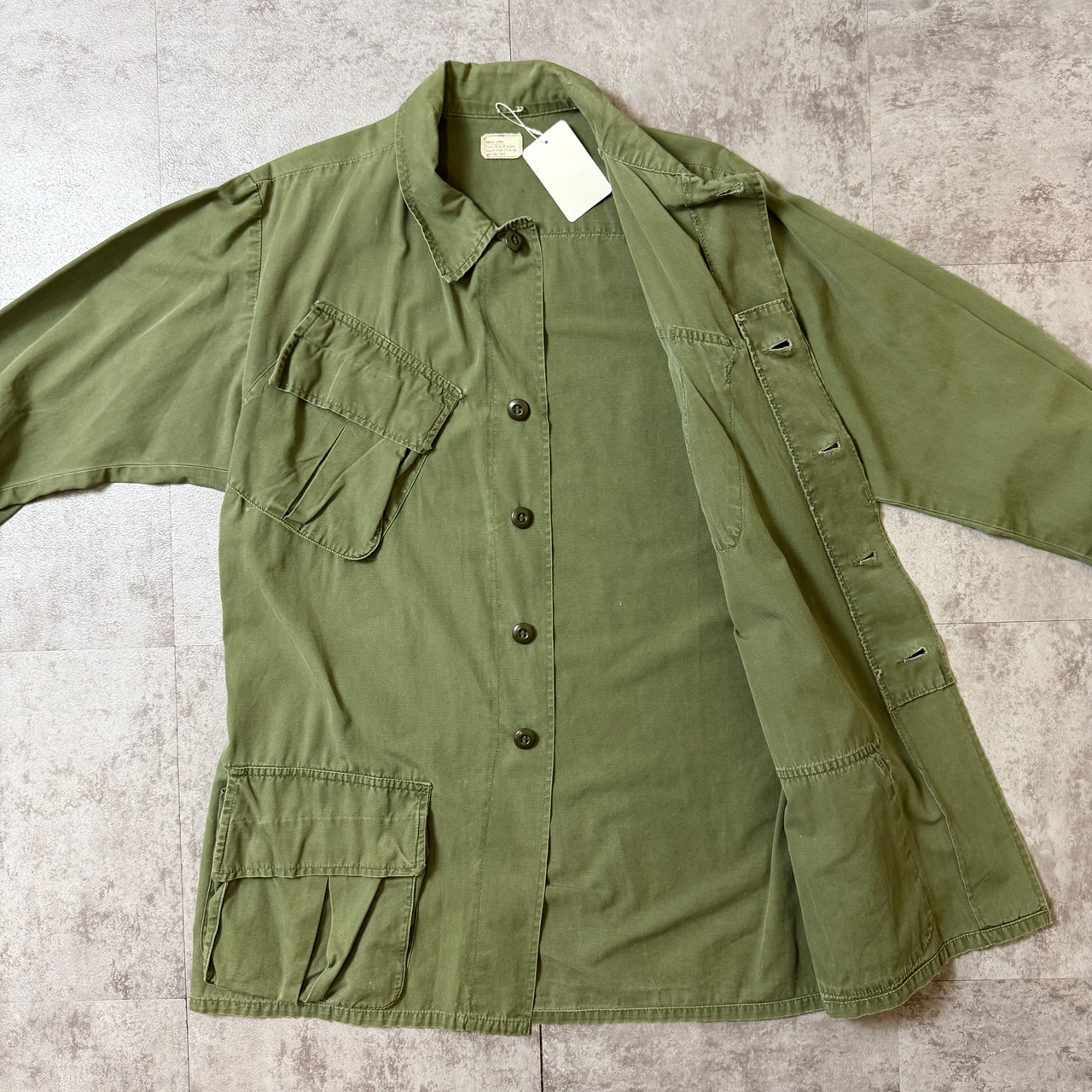 60's Jungle Fatigue Jacket 3rd US.ARMY  60年代 ジャングルファティーグ アメリカ軍 コットンポプリン シャツ ジャケット ミリタリー ヴィンテージ ビンテージ  TT2026-0014 - 6