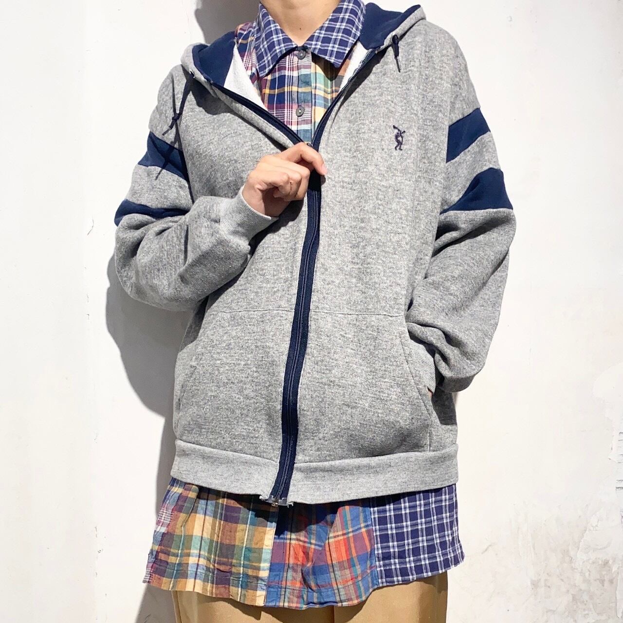 80's 90's USA製 DISCUS ジップパーカー デッドストック 灰色 【公式通販】