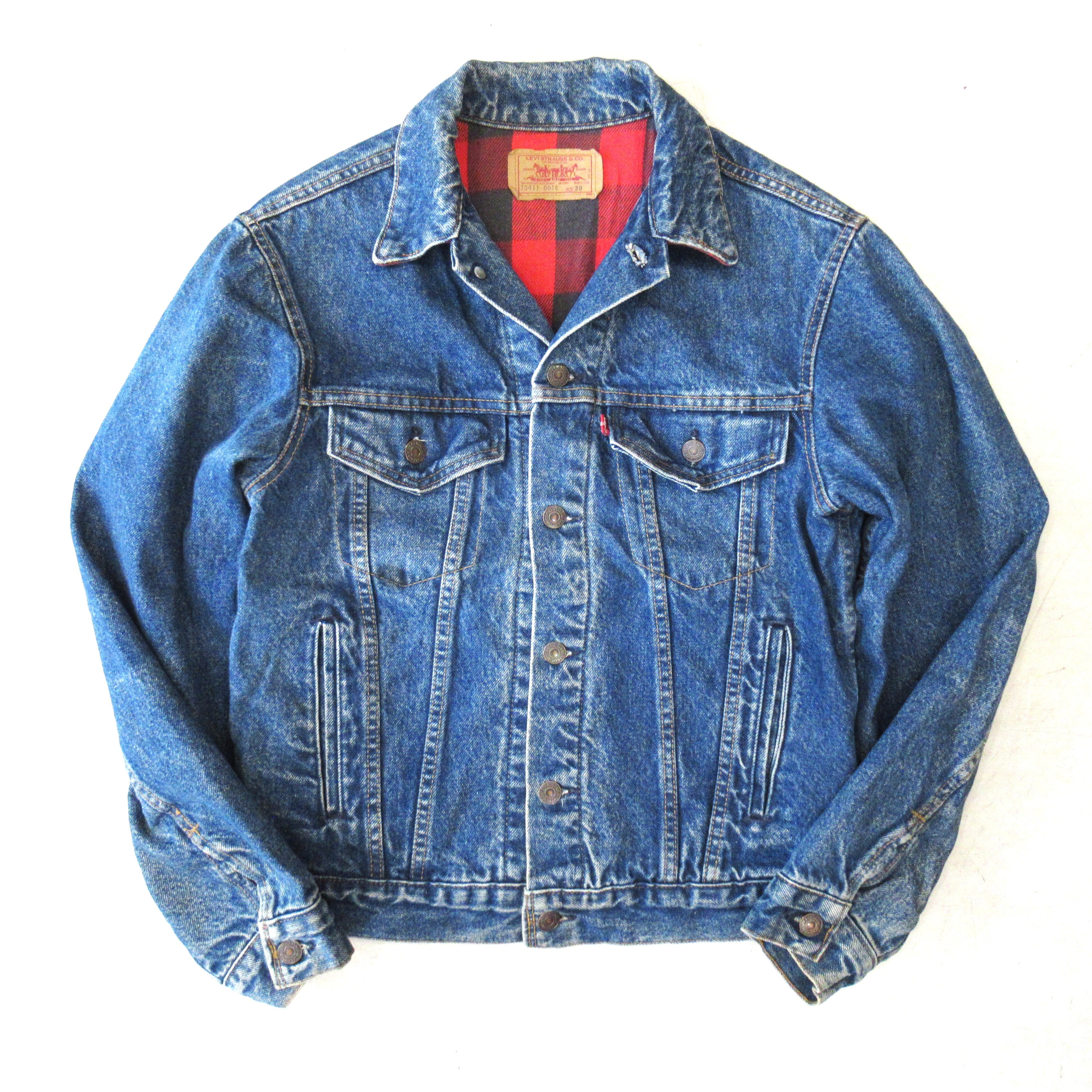 【激レア】リーバイス　デニムジャケット　70411-0816 USA品　80s Levis 70411-0816 80s USA製 ネル生地ライナー デニムジャケット