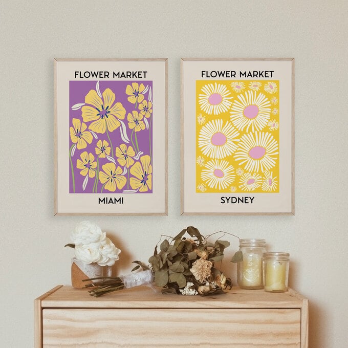 フラワーマーケット ポスター 43種類 │韓国 アートポスター | DIY