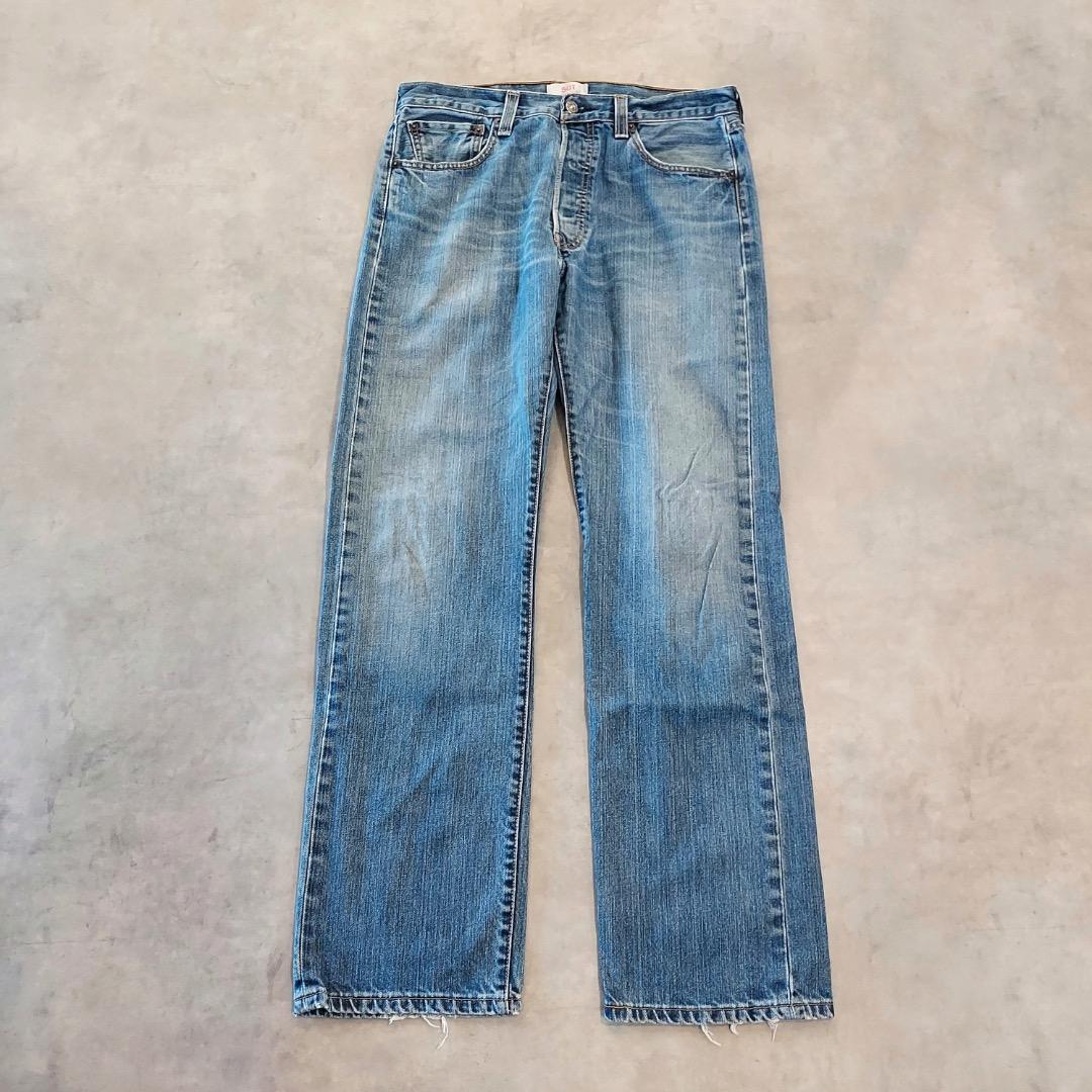 リーバイス501 Levis W33 古着 デニム 青 00s ヒゲ 18028